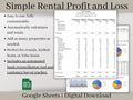 Rental Income Statement Spreadsheet and bank reconciliation tool, Google Sheets Template , Landlord Profit and Loss, Great for Airbnb / Vrbo