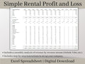 Rental Income Statement Spreadsheet & Revenue Stream Tracker, Excel Template , Landlord Profit and Loss, Great for Airbnb and Vrbo