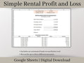 Rental Income Statement Spreadsheet and bank reconciliation tool, Excel Template , Landlord Profit and Loss, Great for Airbnb and Vrbo