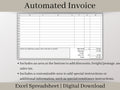 Easy Invoice Form, Excel Invoice Template, Professional Invoice Spreadsheet in Five Colors