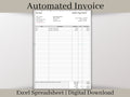 Easy Invoice Form, Excel Invoice Template, Professional Invoice Spreadsheet in Five Colors