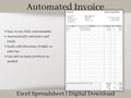 Easy Invoice Form, Excel Invoice Template, Professional Invoice Spreadsheet in Five Colors