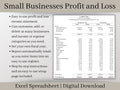 Small Business Bookkeeping Template | Profit and Loss Excel Spreadsheet | Income and Expense Tracker | Bank Reconciliation Tool and Budget