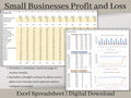 Small Business Bookkeeping Template | Profit and Loss Excel Spreadsheet | Income and Expense Tracker | Sales Tracker and Business Budget