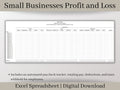 Small Business Bookkeeping Template | Profit and Loss Excel Spreadsheet | Income and Expense Tracker | Sales Tracker and Business Budget