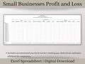 Small Business Bookkeeping Template | Profit and Loss Excel Spreadsheet | Income and Expense Tracker | Bank Reconciliation Tool and Budget