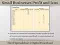 Small Business Bookkeeping Template | Profit and Loss Excel Spreadsheet | Income and Expense Tracker | Sales Tracker and Business Budget