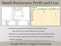 Small Business Bookkeeping Template | Profit and Loss Google Sheets Spreadsheet | Income Expense Tracker | Sales Tracker & Business Budget