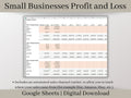 Small Business Bookkeeping Template | Profit and Loss Google Sheets Spreadsheet | Income Expense Tracker | Sales Tracker & Business Budget