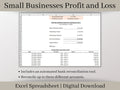 Small Business Bookkeeping Template | Profit and Loss Excel Spreadsheet | Income and Expense Tracker | Sales Tracker and Business Budget