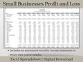 Small Business Bookkeeping Template | Profit and Loss Excel Spreadsheet | Income and Expense Tracker | Sales Tracker and Business Budget