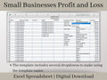 Small Business Bookkeeping Template | Profit and Loss Excel Spreadsheet | Income and Expense Tracker | Sales Tracker and Business Budget
