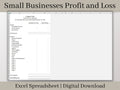 Small Business Bookkeeping Template | Profit and Loss Excel Spreadsheet | Income and Expense Tracker | Sales Tracker and Business Budget