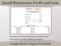 Small Business Bookkeeping Template | Profit and Loss Google Sheets Spreadsheet | Income Expense Tracker | Sales Tracker & Business Budget