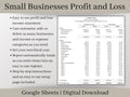 Small Business Bookkeeping Template | Profit and Loss Google Sheets Spreadsheet | Income Expense Tracker | Sales Tracker & Business Budget