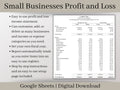 Small Business Bookkeeping Template | Profit and Loss Google Sheets Spreadsheet | Income Expense Tracker | Sales Tracker & Business Budget