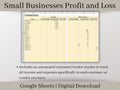 Small Business Bookkeeping Template | Profit and Loss Google Sheets Spreadsheet | Income Expense Tracker | Sales Tracker & Business Budget