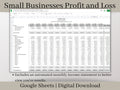 Small Business Bookkeeping Template | Profit and Loss Google Sheets Spreadsheet | Income Expense Tracker | Sales Tracker & Business Budget