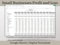 Small Business Bookkeeping Template | Profit and Loss Google Sheets Spreadsheet | Income Expense Tracker | Sales Tracker & Business Budget