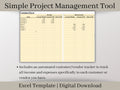 All-in-One Project Management Template: Expense Tracker, Gantt Chart, Budgeting, and Profit & Loss. Excel Spreadsheet Template