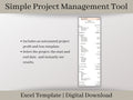 Streamlined Profit & Loss and Project Management Template: Digital Planner for Easy Bookkeeping and Financial Success. Excel Download