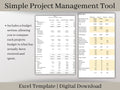 Streamlined Profit & Loss and Project Management Gantt Chart Template: Optimize Office Tasks and Track Project Timelines. Excel Download.