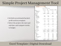 Streamlined Profit & Loss and Project Management Gantt Chart Template: Optimize Office Tasks and Track Project Timelines. Excel Download.