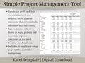 Integrated Business Success Toolkit: Profit & Loss, Project Management, and Easy Bookkeeping Excel Template