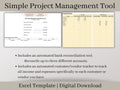 All-in-One Project Management Template: Expense Tracker, Gantt Chart, Budgeting, and Profit & Loss. Excel Spreadsheet Template