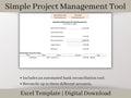 Streamlined Profit & Loss and Project Management Template: Digital Planner for Easy Bookkeeping and Financial Success. Excel Download