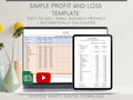 Automated Profit and Loss Statement, Google Sheets Template, Easy to Use Bookkeeping Spreadsheet for Your Small Business or Side Hustle