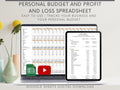 Profit and Loss and Monthly Budget Spreadsheet. Google Sheets. Track your business and personal income and expenses in one spreadsheet.