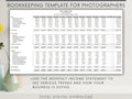 Simple Bookkeeping Template For Photographers, Excel Template, Track your Income and Expenses for all of your projects in minutes.