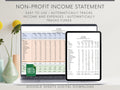 Income Statement for Charities, Non-Profits, Fundraisers, and Churches. Easy charity spreadsheet, Donor List and Letter, Google Sheets