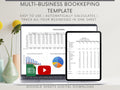 Multi-Business Profit and Loss Spreadsheet, Google Sheets Small Business Template, Income and expense tracker for multiple side hustles.