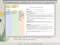 Simple Bookkeeping Template For Photographers, Excel Template, Track your Income and Expenses for all of your projects in minutes.